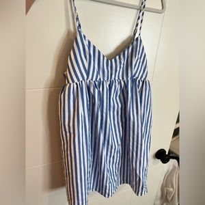 Day + Moon Blue and white stripped dress